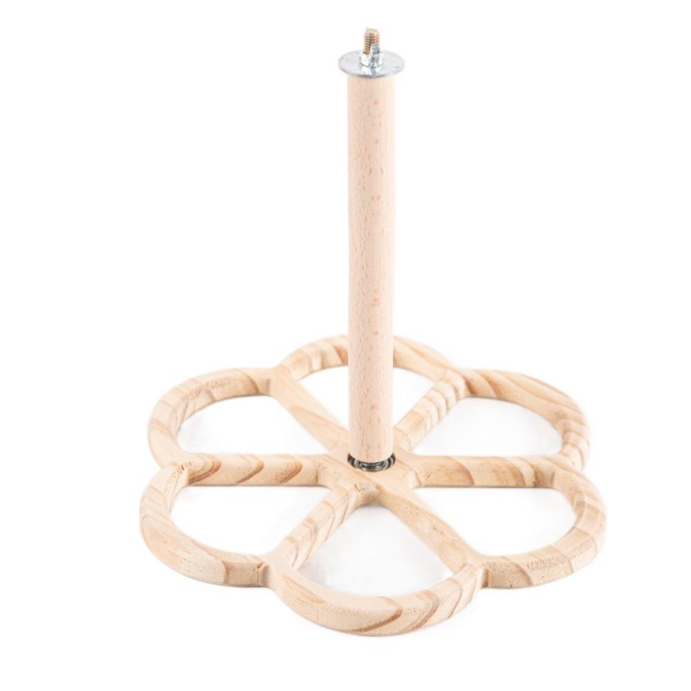 Solid Wood Wood Bird Training Stand Detachable Birds Grinding Perch Holder  Cockatoos