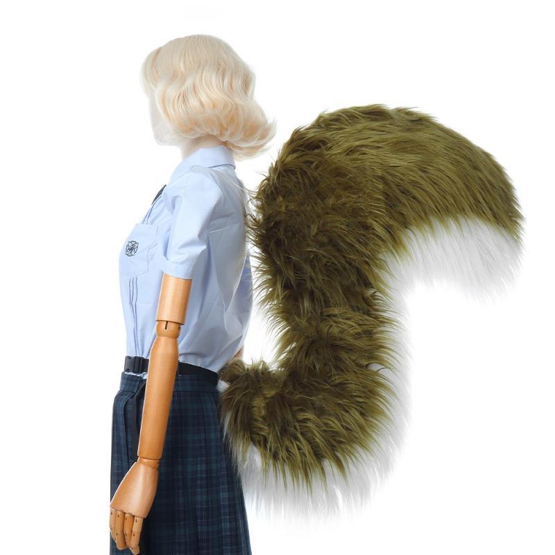 Furry Squirrel Big Tail Cosplay Props Animal Anti-gravity Fluffy Tails Anime Carnival Party Roleplay Accessories Multiple Colors
