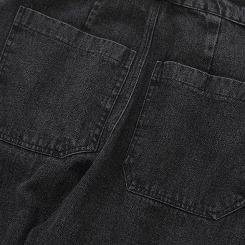 Baggy Jeans Men's Oversize Cargo Korean Black Wide Leg Pants Streetwear Hip Hop Harajuku Male Fashion Straight Denim Pants