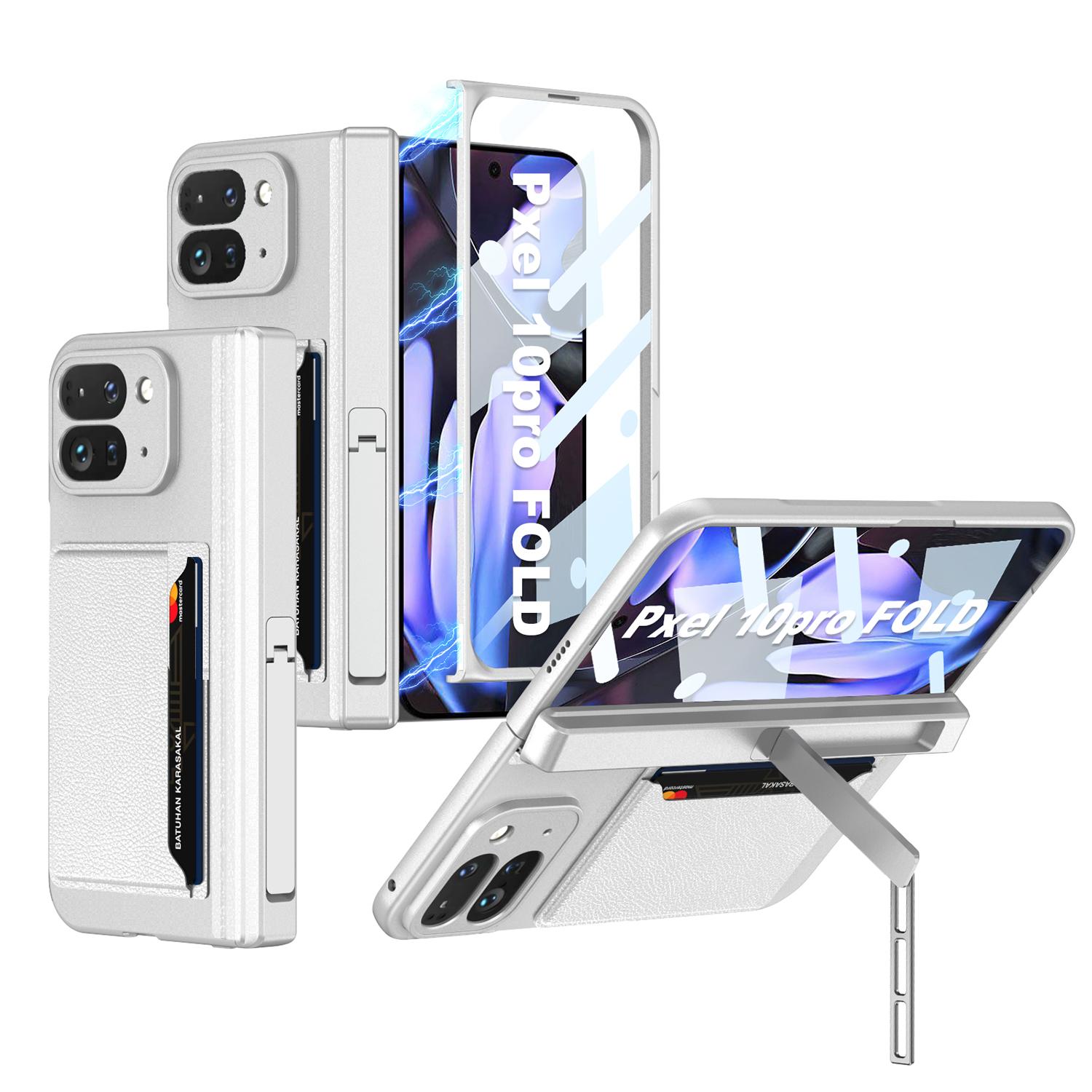 

Magnetic Hinge Stand Case For Google Pixel 10 9 Pro Fold Card Package Screen Glass Protective Cover For Pixel 10 Pro Fold Case Google Pixel 10 Pro Fold срібний