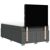 Box Spring Bed with Mattress Dark Gray 120x200 Cm Fabric