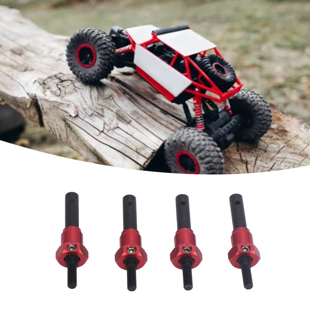 Portal Stub Axle Drive Shaft Aluminum Alloy Steel Stub Axle Drive Shaft Replacement for 1/10 RC Crawler