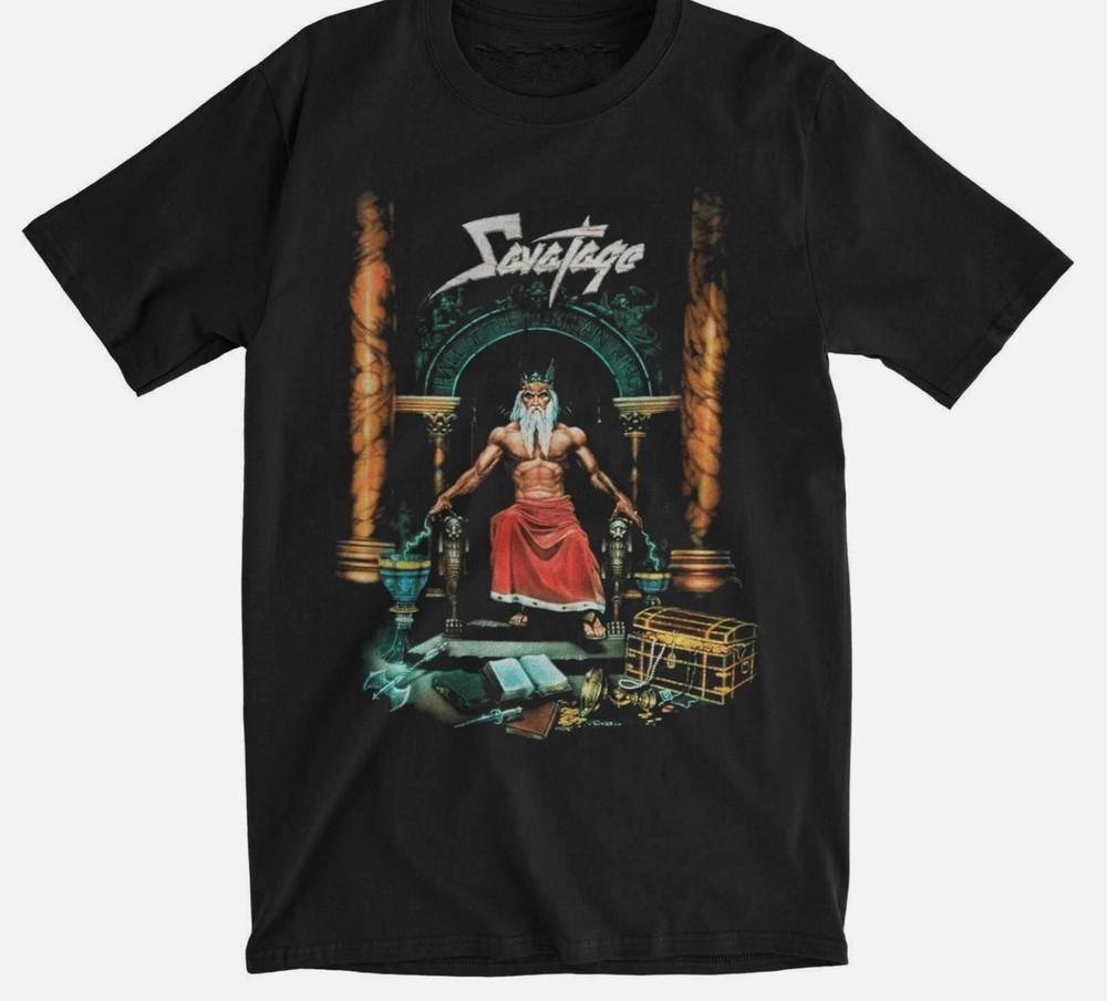 

Винтажная мужская футболка SAVATAGE HALL OF THE MOUNTAIN KING, новая, черная, размеры S-45XL, унисекс M