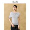 HECO Lingyu 2025 New Chinese Style Lyocell Knit Short Sleeve T-shirt