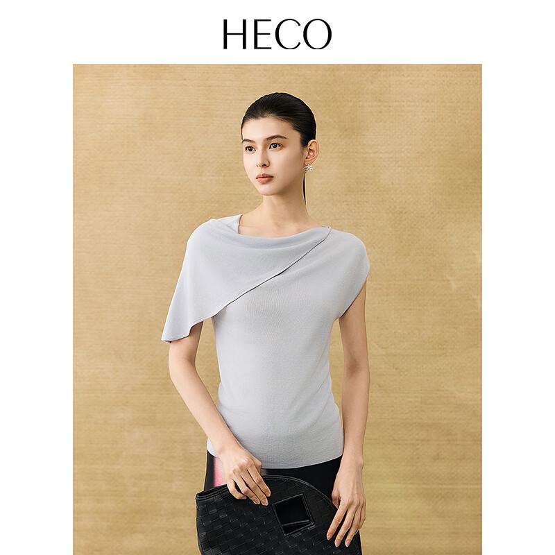 HECO Lingyu 2025 New Chinese Style Lyocell Knit Short Sleeve T-shirt