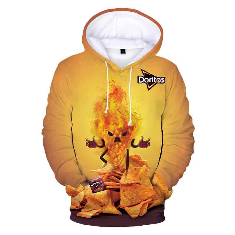 New Fashion Noodles Potato Chips Men Clothes 3D Food Print Harajuku Streetwear Hoodie Sweatshirts Unisex Autumn Casual Hoodies
