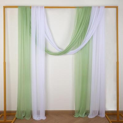 Bruiloftsdecoratie Buitendecoratie met Gordijnen voor Boogdoorgangen en Gazons