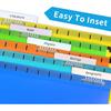 50 Pieces 4 Inch Clear Hanging Folder Tabs Hanging File Folder Tabs Clear Tabs for Hanging File Folders for 3 1/2 Inch Hanging File Folders with Tabs