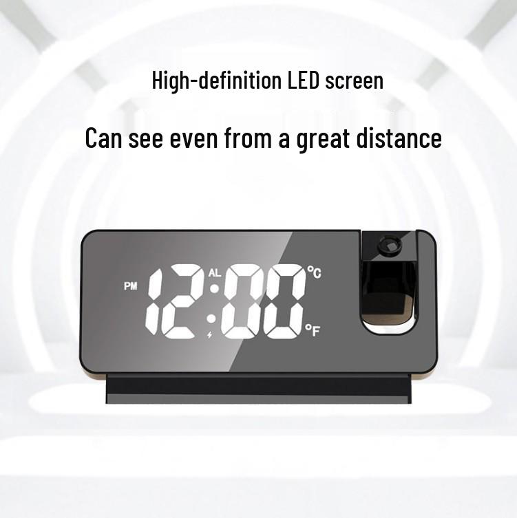 Multifunctional LED Projection Alarm Clock with Large Screen