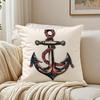 MMarine Theme Rudder Anchor Animals Cushion Cover Linen Pillowcase Soft  for Sofa Bed Home Room Decor