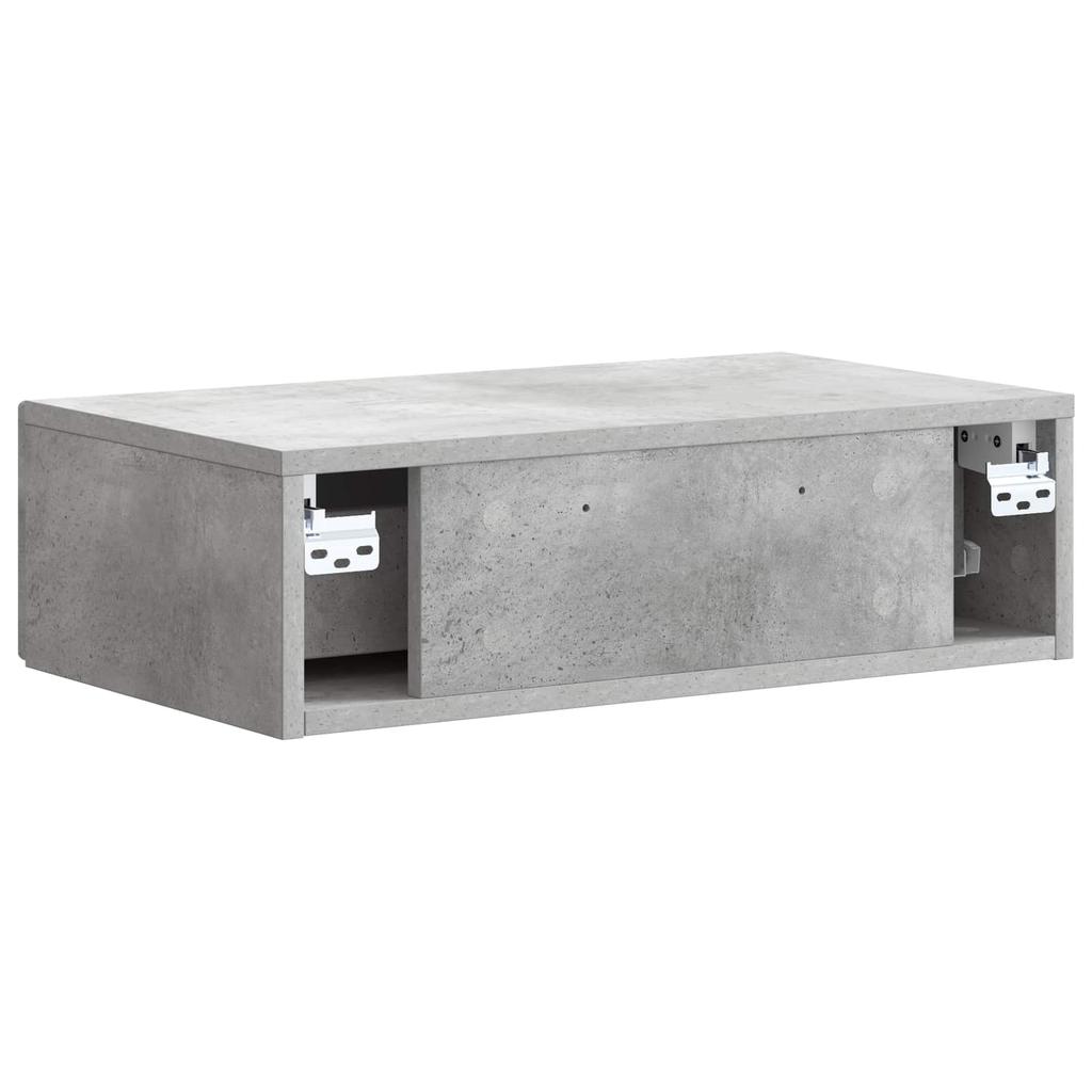 Wall Mounted Side Table Concrete Grey 59 x 34.5 x 17 cm
