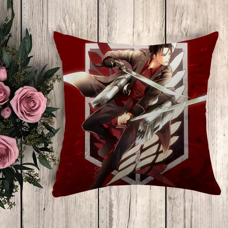 Anime Pillow Attack On Titan Cushion Covers for Bed Pillows Decorative Pillowcases  Fall Decor Pilow Cases Pillowcase