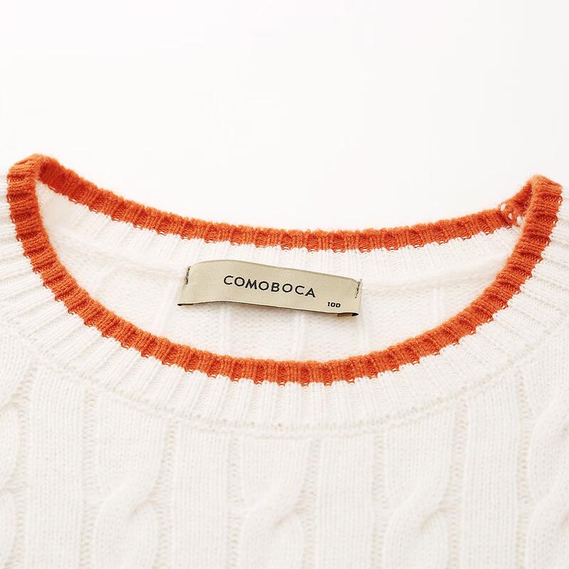 Komombo Women's Colorblock Cable Knit Wool Sweater