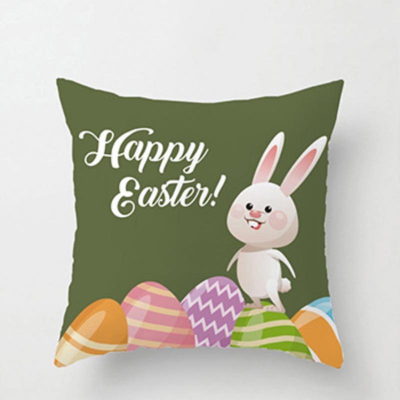 

New Easter Pillowcase Easter Bunny Eggs Home Decor Cushion Cover 45*45cm