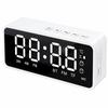 TF Card FM Radio 5.0 Bluetooth Bluetooth Speaker Modern Mirror Surface Alarm Clock  for Living Room