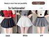White High-Waist Anti-Exposure A-Line Mini Skirt - Women's Sweet Age-Reducing Flower Bud Design
