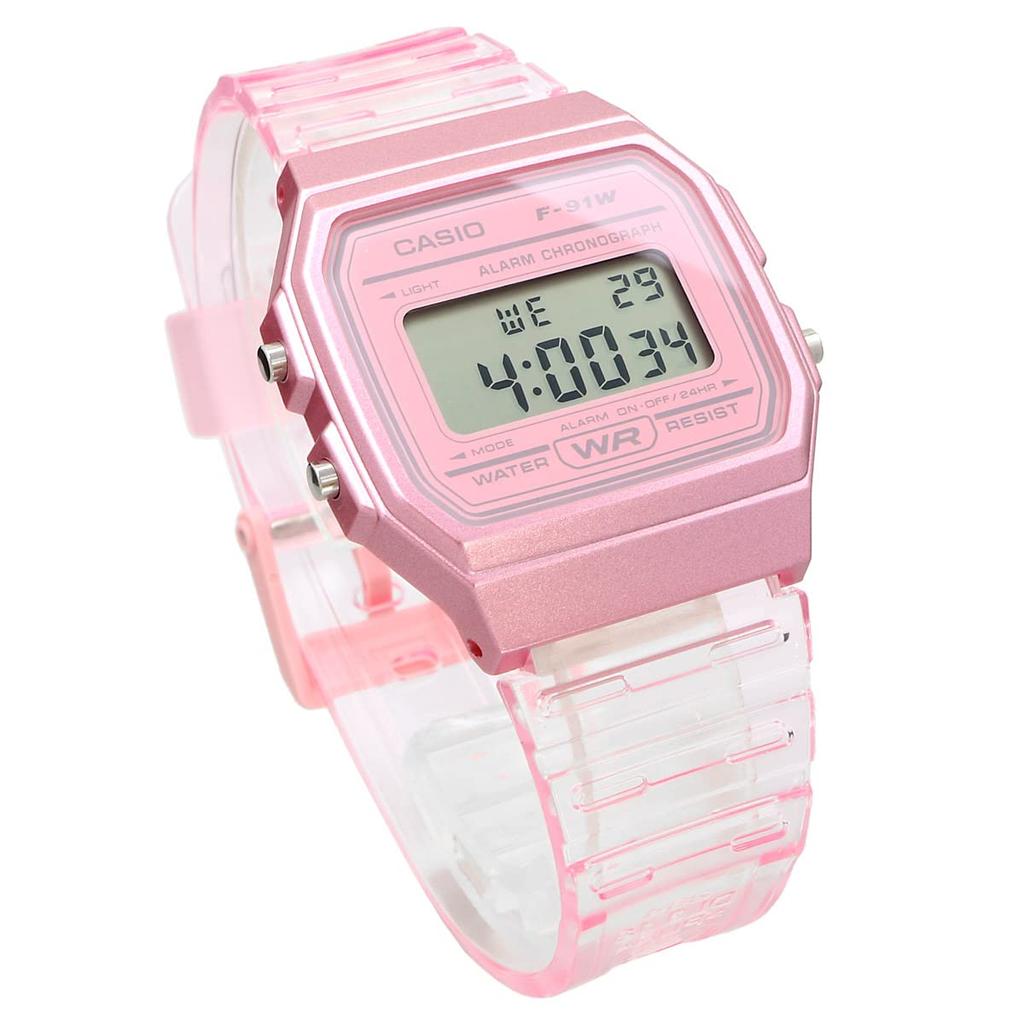 Casio Digital Quartz Watch F-91WS-4 Unisex Clear Pink [Parallel Import]