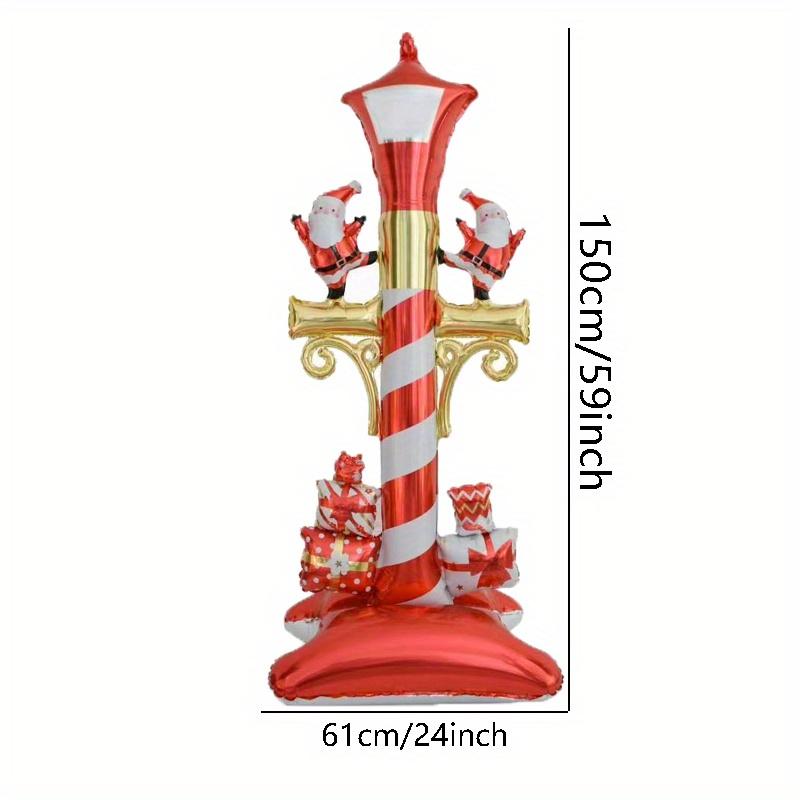 

Christmas Foil Balloon New Year Snowman Santa Claus Standing Street Lamp Balloon for Kids Party Gift Home Decorats Supplies Other