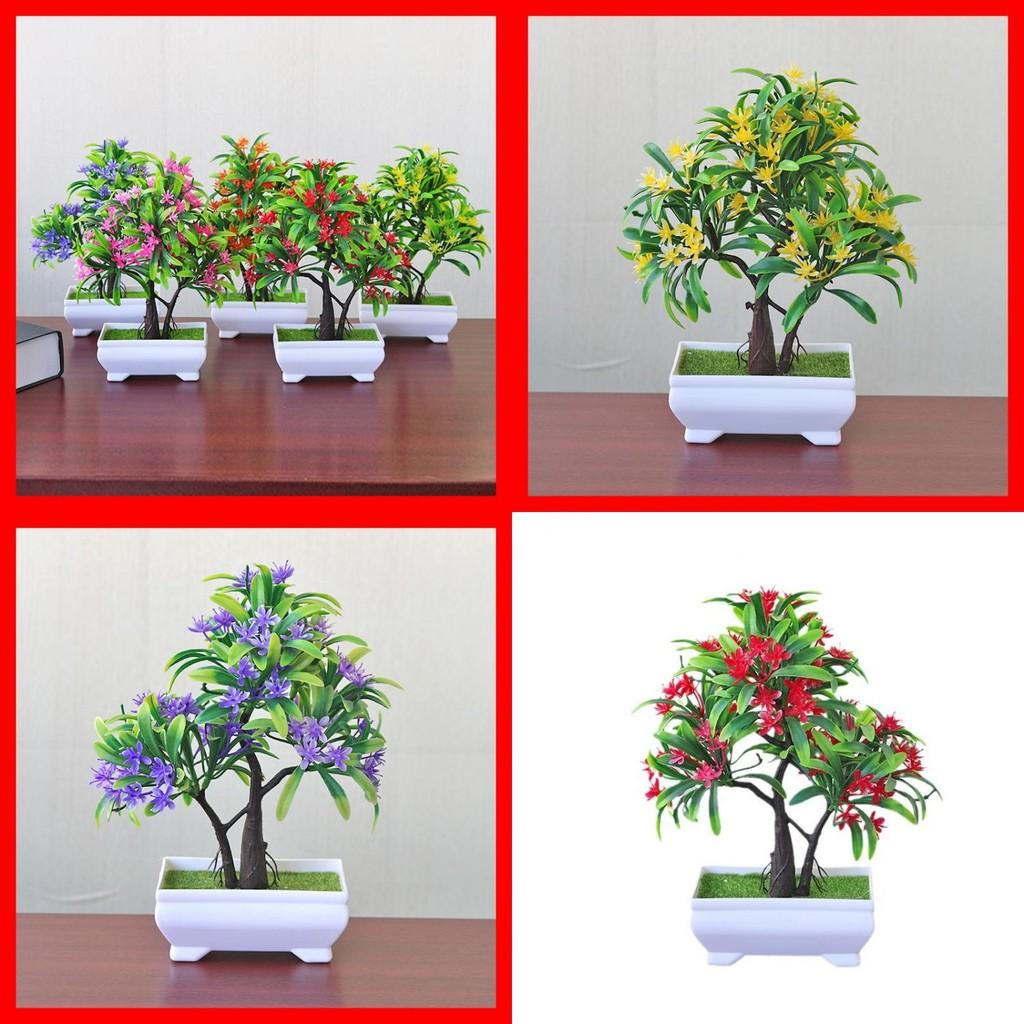 Simulated Multicolor Siraitia Grosvenorii Flower Artificial Green Plant Potting