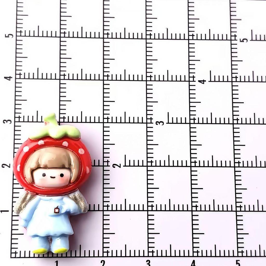 Cute Cartoon Fruit Girl Shoe Buckles & Hair Clips - Resin DIY Accessories