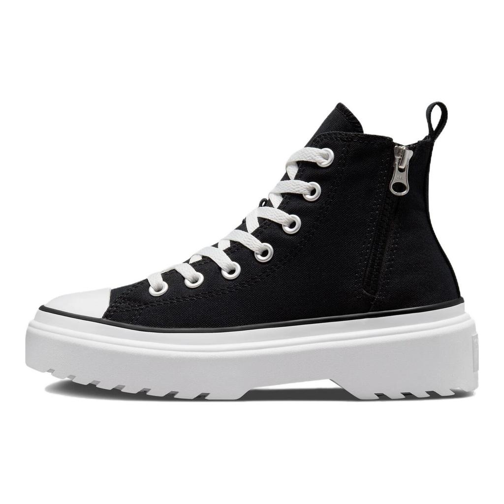 Converse Chuck Taylor All Star Lugged Lift Platform High GS Black White Kids Sneakers A03011C