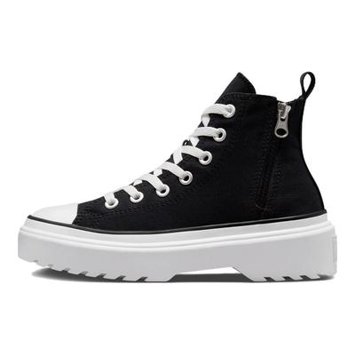 Chuck Taylor All Star Lugged Lift Platform High GS Black White Kids Sneakers A03011C