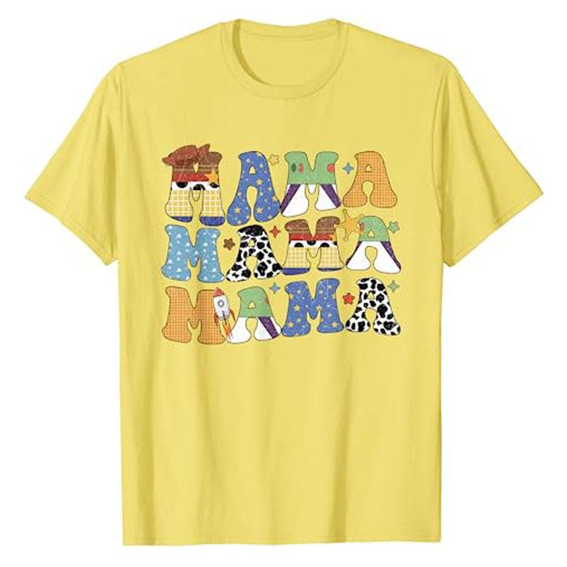 Toy Funny Story Mama - Boy Mom Mother's Day Tee for Womens T-Shirt Sayings Graphic Outfits Cotton Short Sleeve Blouses Gift Idea