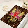 1pc Hearts and roses Design Area Rug - Soft, Anti-Slip, and Durable Gaming Room Decor for Bedroom