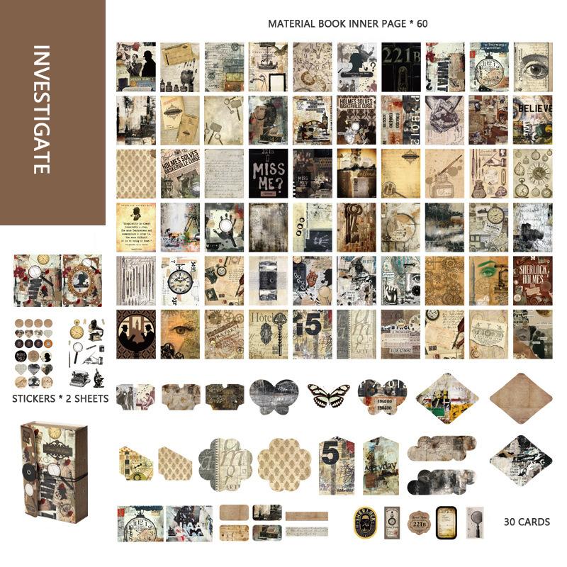 Retro mini příručka Dekorativní materiály Kniha karetní hry Kniha mechanismů staré série Twilight Kniha kreativní dárková krabička