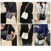 Color matching denim mini bucket bag women's messenger bag