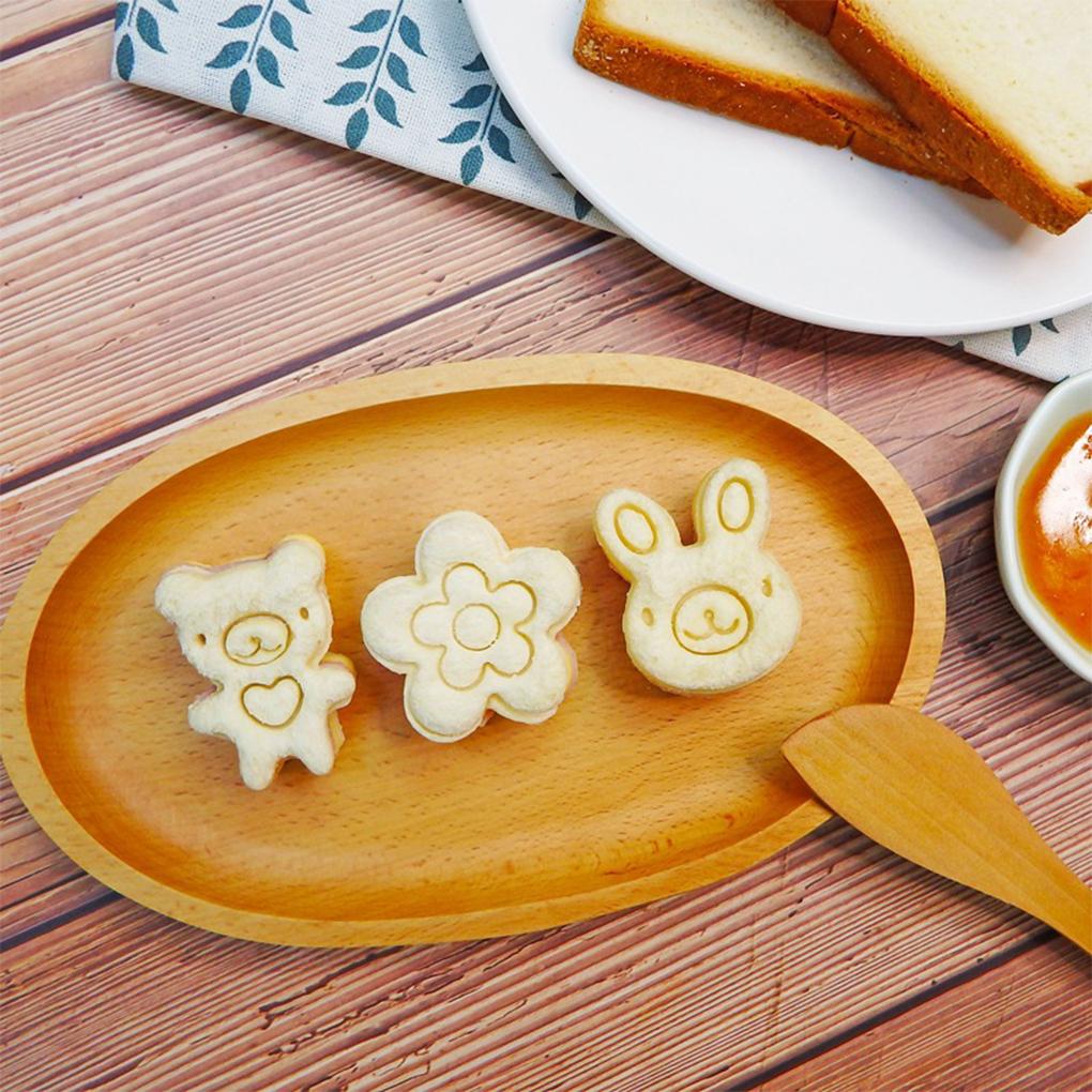 3pcs Cookies Sandwich Mold Decorating Tools Home Kitchen Food Makers Lovely Patterns DIY Bread Toast Molds Breakfast Maker Tool