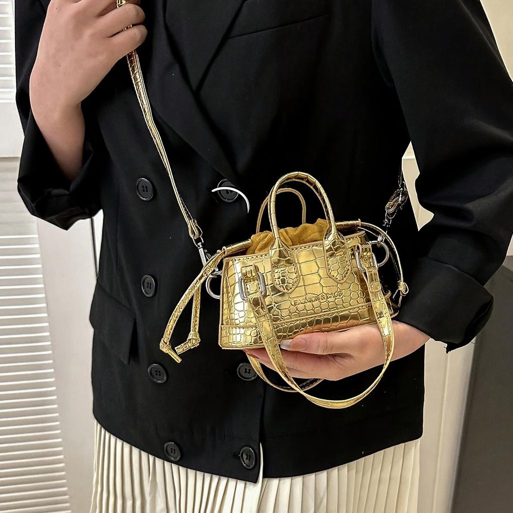Ladies Fashion Small Handbag Mini Handbag Hand-held Single Shoulder Square Bag Lipstick Bag Coin Purse Fashion Party Travel Bag