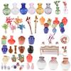 1/2/3Pcs Mini Flower Vase Bottle For Doll House Kitchen Furniture Decoration Accessories Simulation Toy 1:12 Dollhouse Miniature