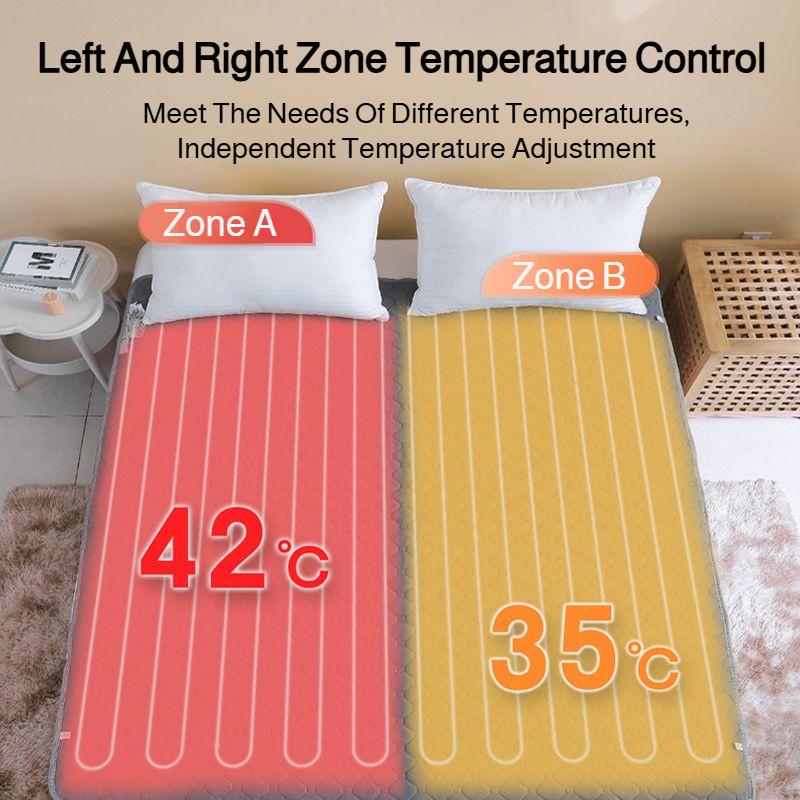5 Speeds Home Use Auto Thermostat Bed Warmer Smart Electric Blanket Adjustable Temperature Heating Pad Cold Weather