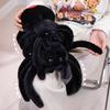 Simulation Black Spider Doll Stuffed Animals Friend Pillow Crawling Pet Plush Cute Jumping Toy Llifelike Gift for Kids Home Deco
