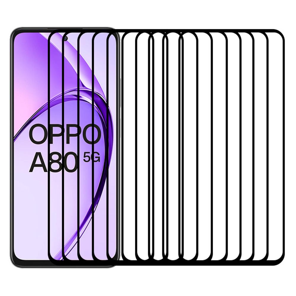 

RURIHAI 10Pcs For Oppo A80 5G High Aluminium-Silicon Glass Film 0.26mm 2.5D Secondary Hardening Screen Protector Type A
