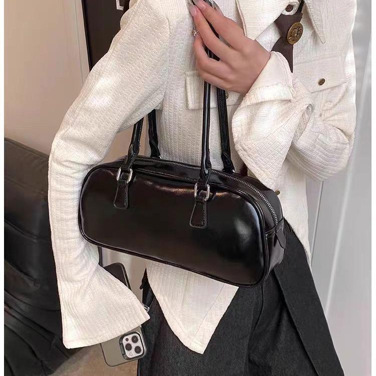 2024 Korean Spring Niche Ballet-Inspired Silver Shoulder Bag: Trendy & Versatile Handbag