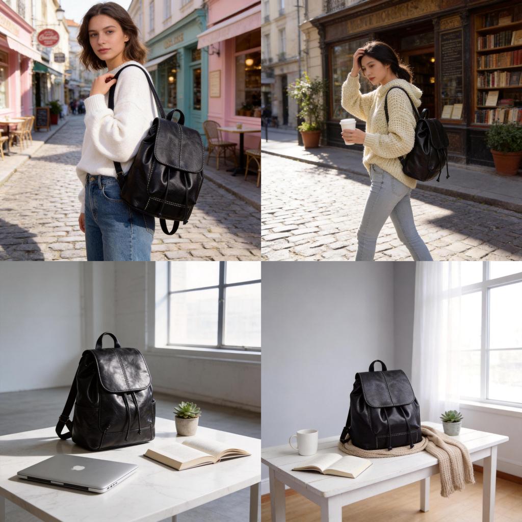 Minimalist Pu Small Backpack For Women With Durable And Inner Pocket