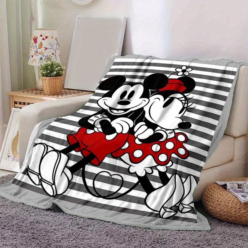 1 ks, Útulná deka s Mickeym a Minnie pro domácí dekoraci: Perfektní dárek do ložnice, obývacího pokoje, na cesty, kempování, do auta