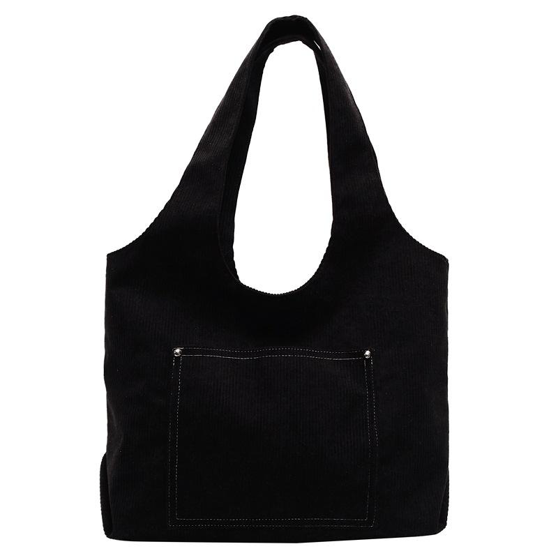 Bag women's new trendy fashion velvet shoulder tote simple large-capacity armpit bag