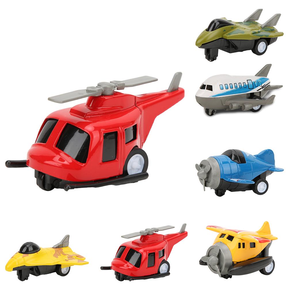 Mini Stimulation Alloy Plane Model Set Pull Back Toy Aircraft for Children Kid Gift