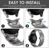 Rustfri stålrem for Samsung Galaxy Watch 7 6 5 4 Klassisk 47 mm 43 mm 42 46 mm 45 mm Ingen hull Metallbånd 40 mm 44 mm lenkearmbånd