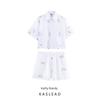 Kaslead New Women Clothes Western Style Fashion Embroidered Flowers Shirts Shorts 0881038 0881409