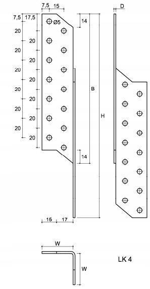 Rafter Connector Lk4 Angle 32X210X2.0 Right 10 Pcs Domax