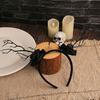 Halloween Flower Headband for Women Gothic Rose Skull Skeleton Hand Headpiece Floral Cosplay Dress-up Accessory for Halloween Parties Events