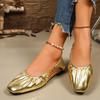 Fashion Women's Shallow Flat Shoes Spring and Summer Popular Ballet Gold Soft Bottom Casual and Comfortable Low-cut Shoes Zapatos Mujer
