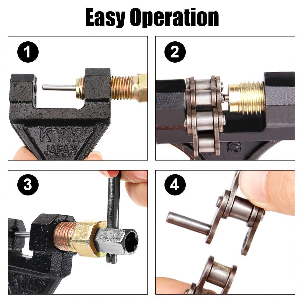 Motorcycle Chain Breaker Chain Link Removal Separator Motor Chain Breaker Riveting Tool 420-530 Motorcycle Parts Repair Tool