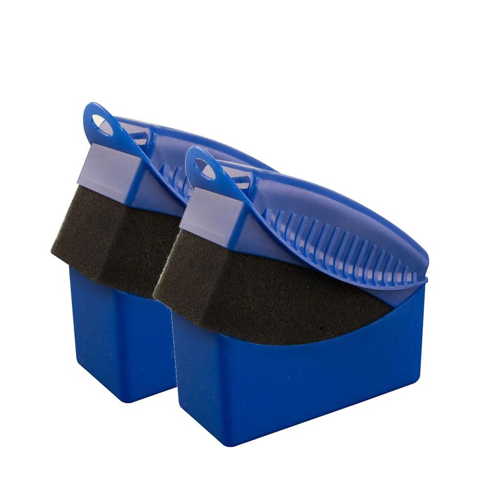 2 bucăți mașina jante lustruire ceară burete perie ABS spălare curățare anvelope contur pansament aplicator tampoane 5 culori opțional