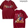 Tshirt Beauty and the Beast Vintage  Aesthetic Styles High Quality Cotton Women Fashion Loose Short Sleeve Oneck Tee