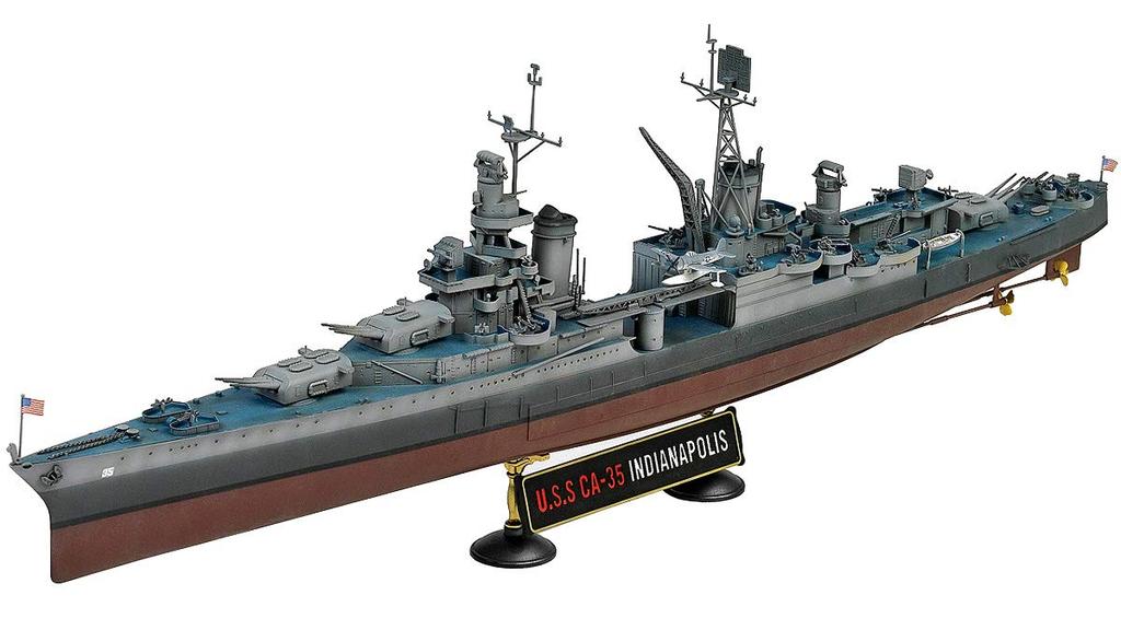 Academy 1/350 US Navy Heavy Cruiser CA-35 Indianapolis Plastic Model Kit 14107